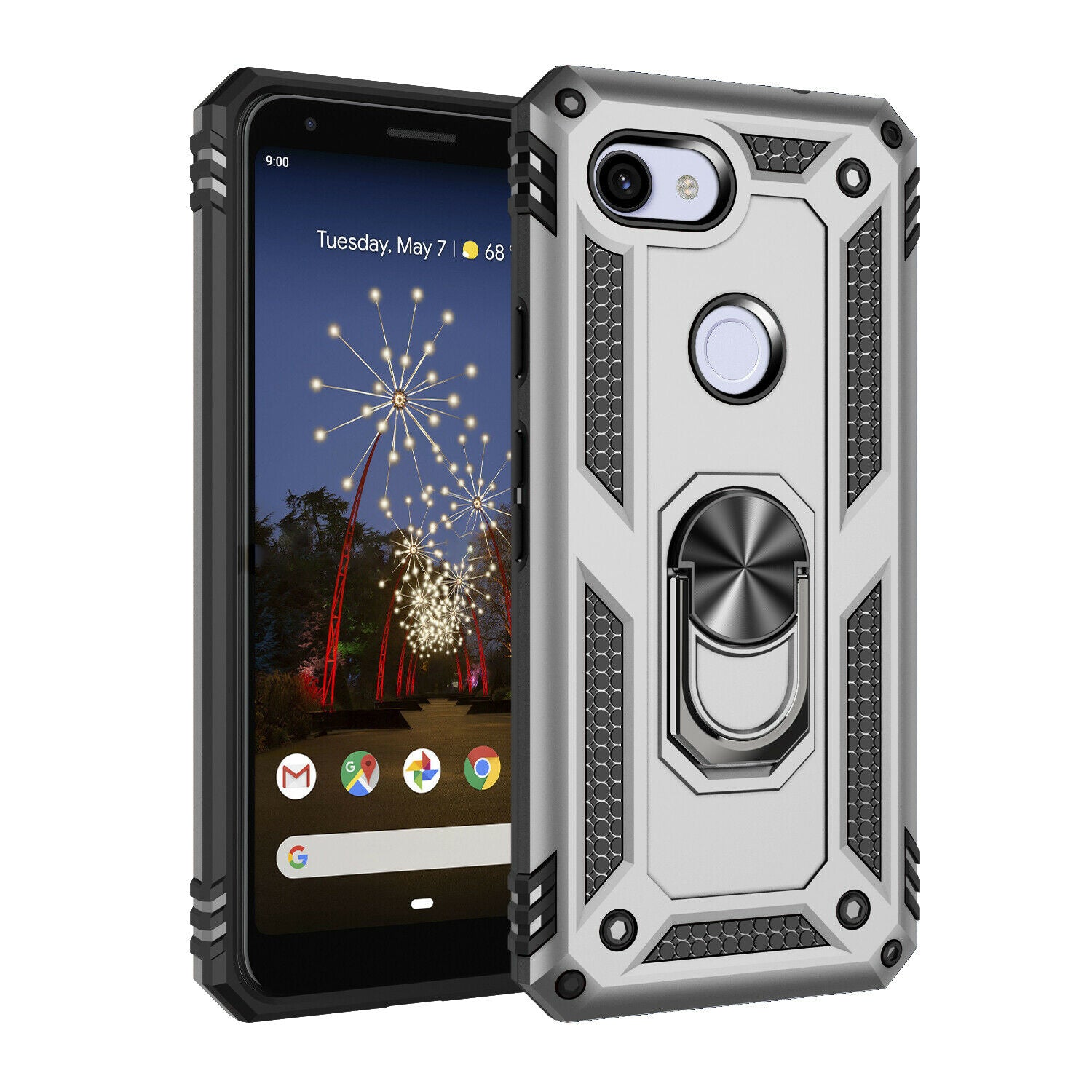 Étui à bague hybride pour Google Pixel 3a XL Étui à bague hybride pour Google Pixel 3a XL